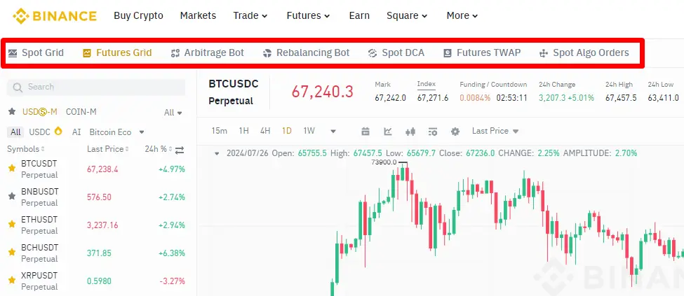 торговый бот для биржи binance