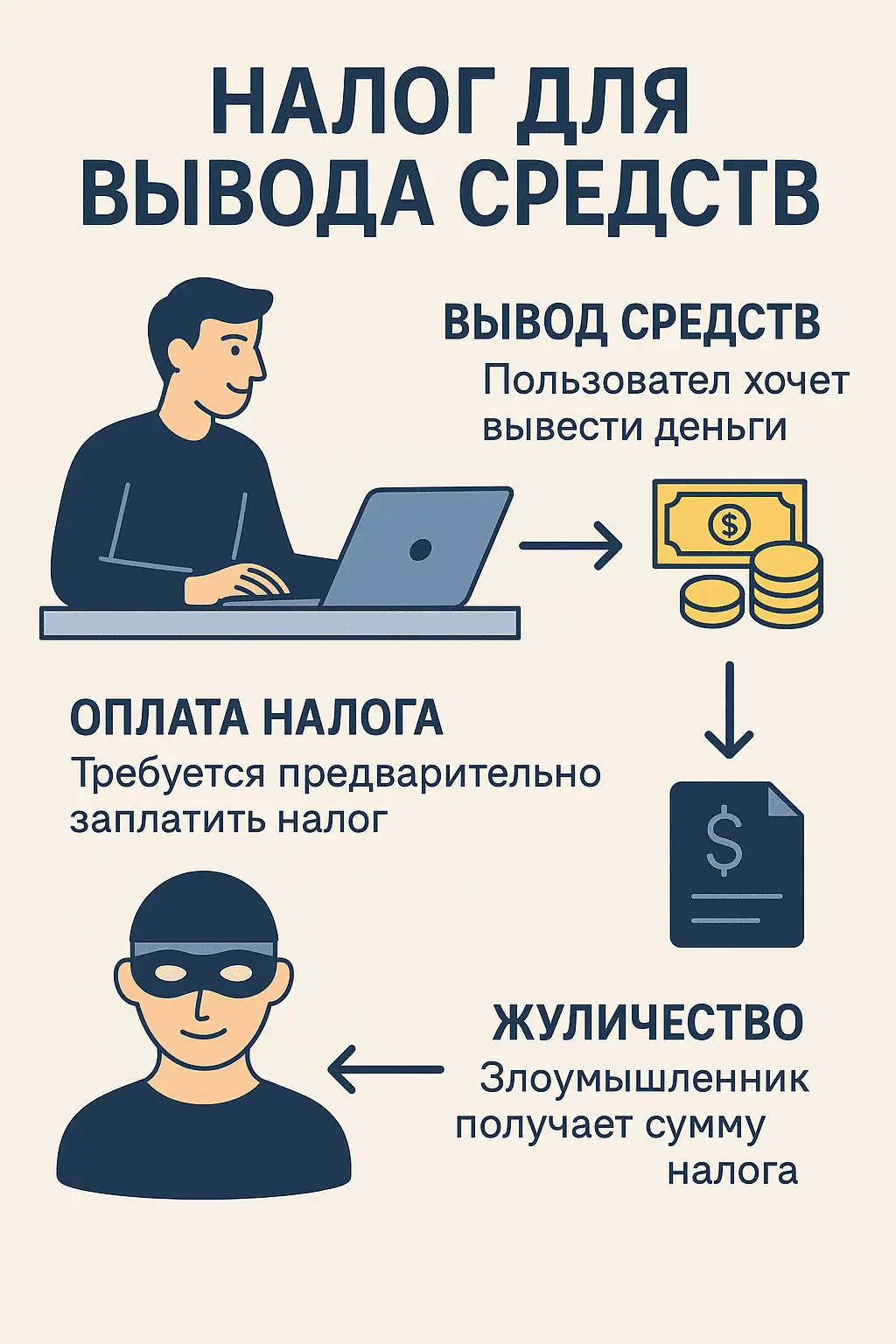 Налог для вывода средств от прогрева до «итоговой квитанции» Из чего состоит схема Налог для вывода средств