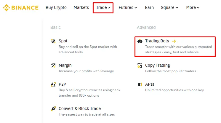 торговые боты binance